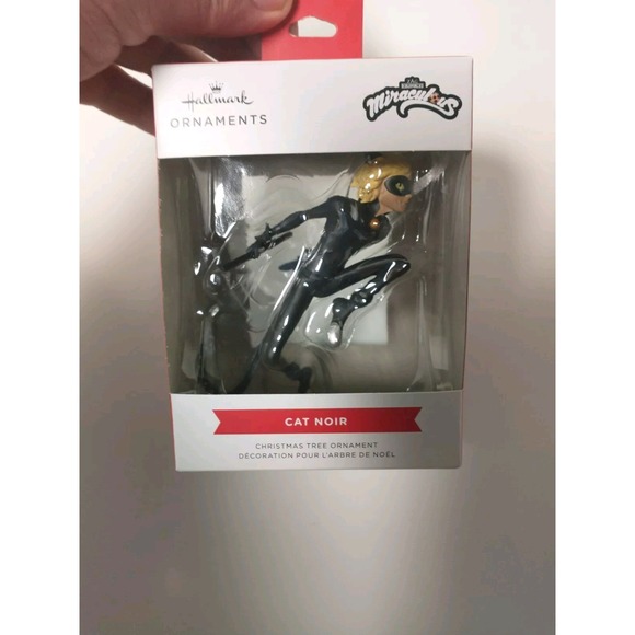 2024 Hallmark ZAG Miraculous CAT NOIR Black Bodysuit Mask Christmas Ornament NEW - Picture 2 of 5